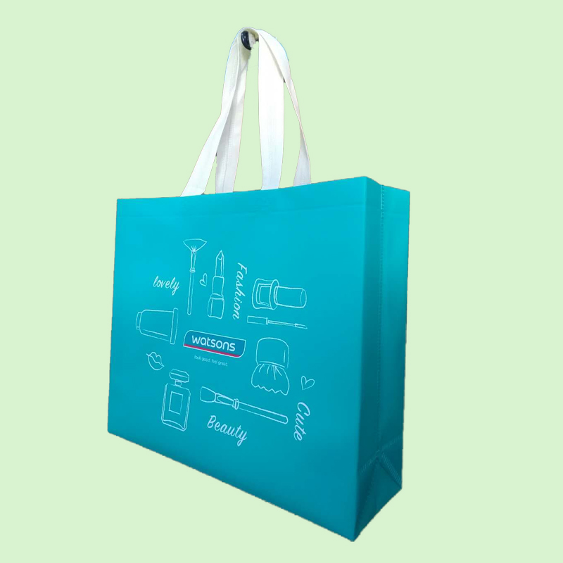 屈臣氏無紡布立體袋藍 屈臣氏無紡布立體袋藍